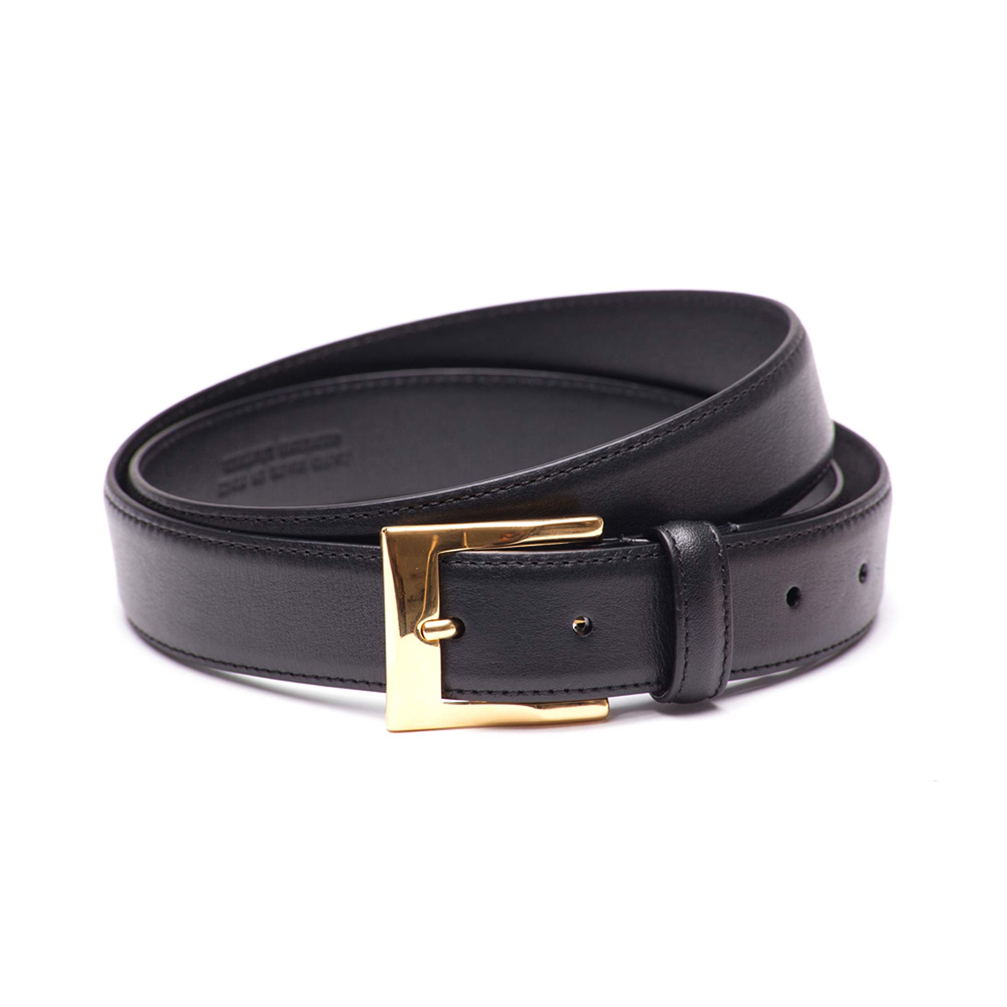 Calf Leather Belt, Black - Dege & Skinner | Bespoke Tailor