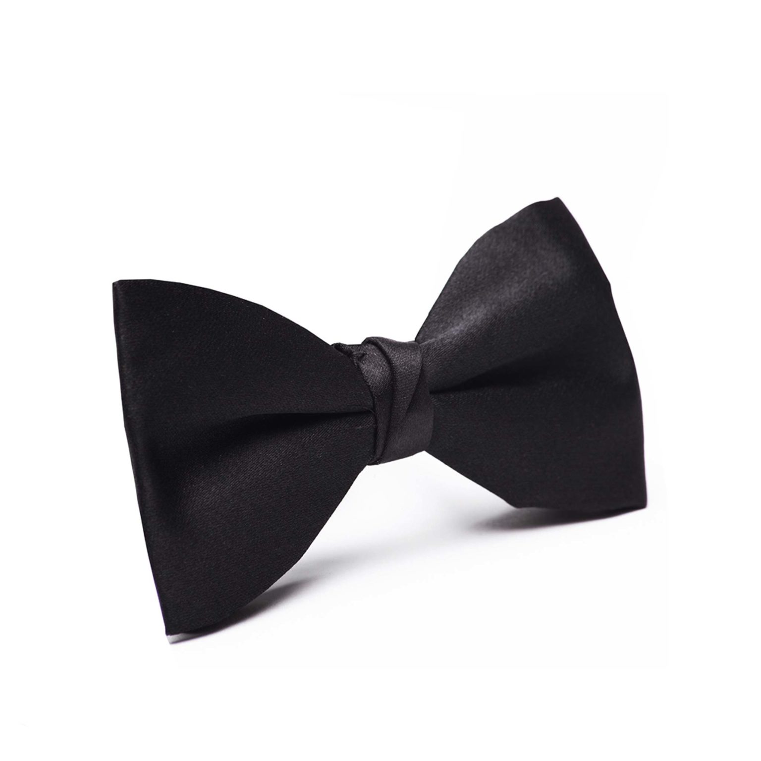 Black Barathea Silk Bow-Tie, Ready-Tied - Dege & Skinner | Savile Row