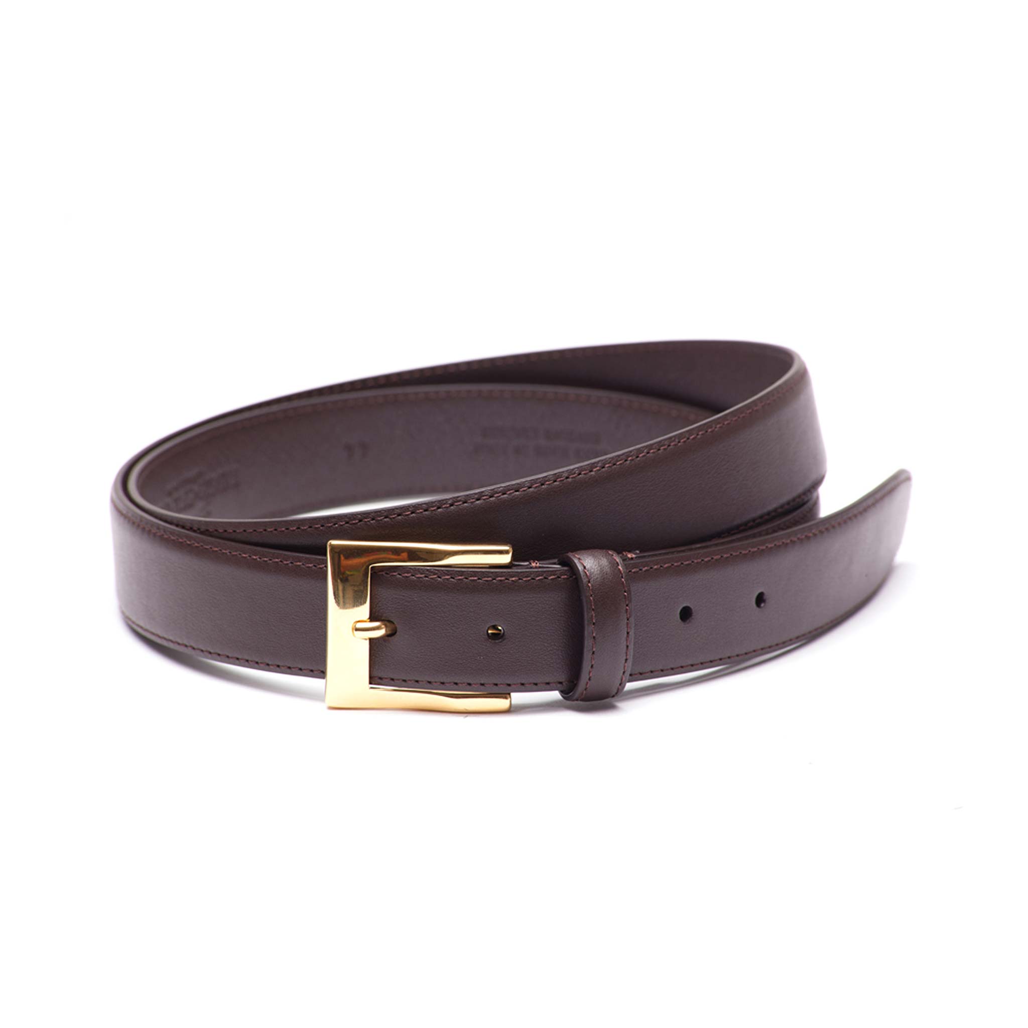 Calf Leather Belt, Brown - Dege & Skinner | Bespoke Tailor & Shirt-Maker