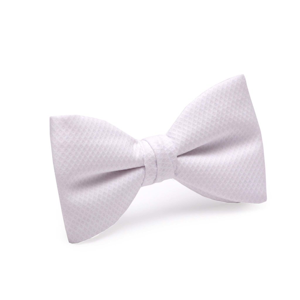 White Marcella Bow-Tie, Self-Tie