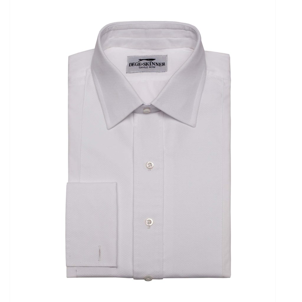 White Marcella Dress Shirt - Dege & Skinner - Savile Row