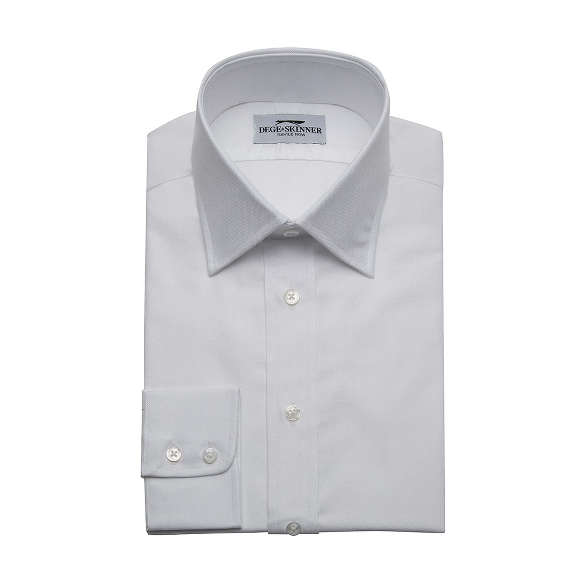 White Royal Oxford Cotton Shirt, Button Cuff - Dege & Skinner