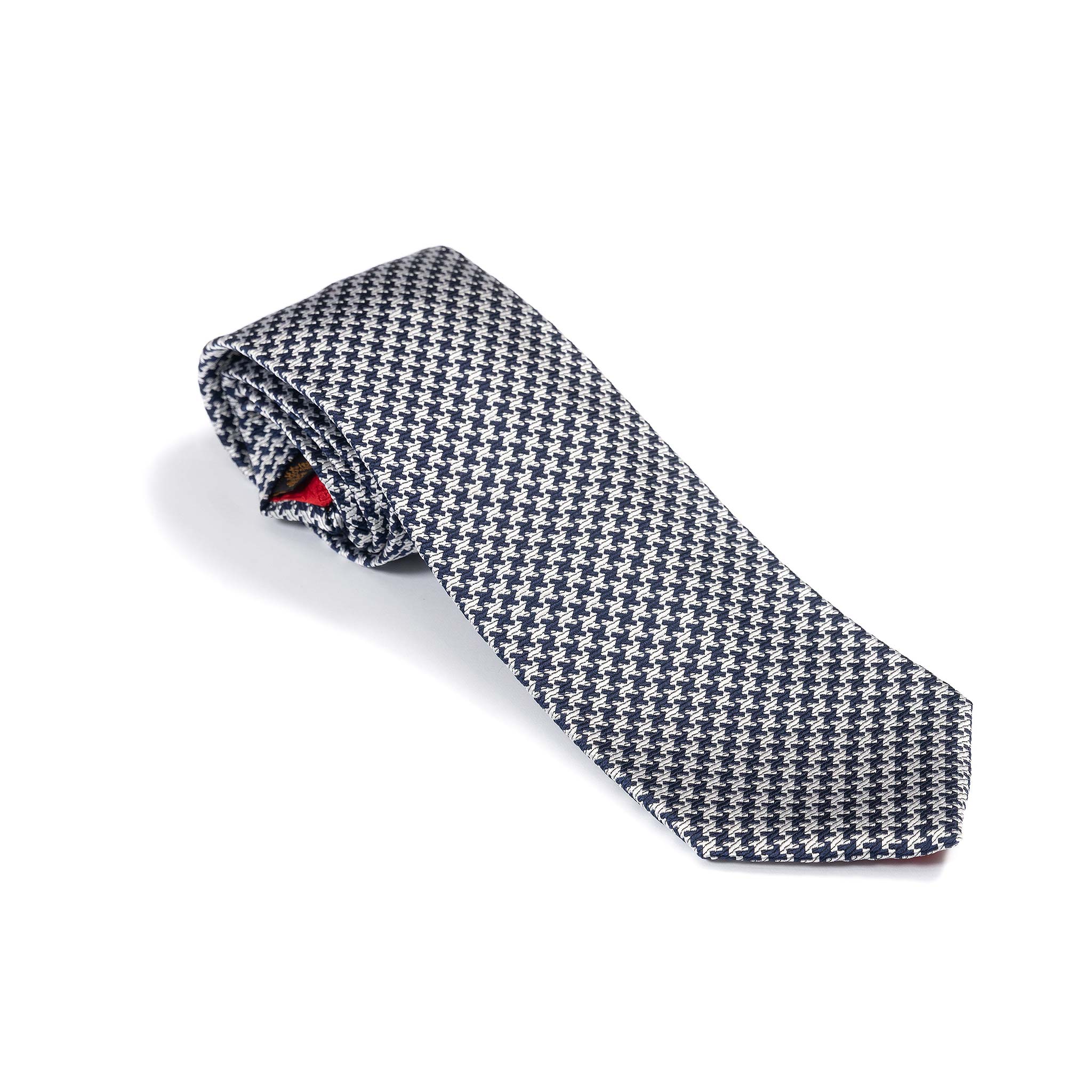 Royal Blue Houndstooth Clip On Tie JH-1066