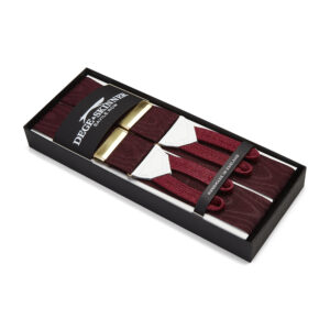 Burgundy Moire Braces