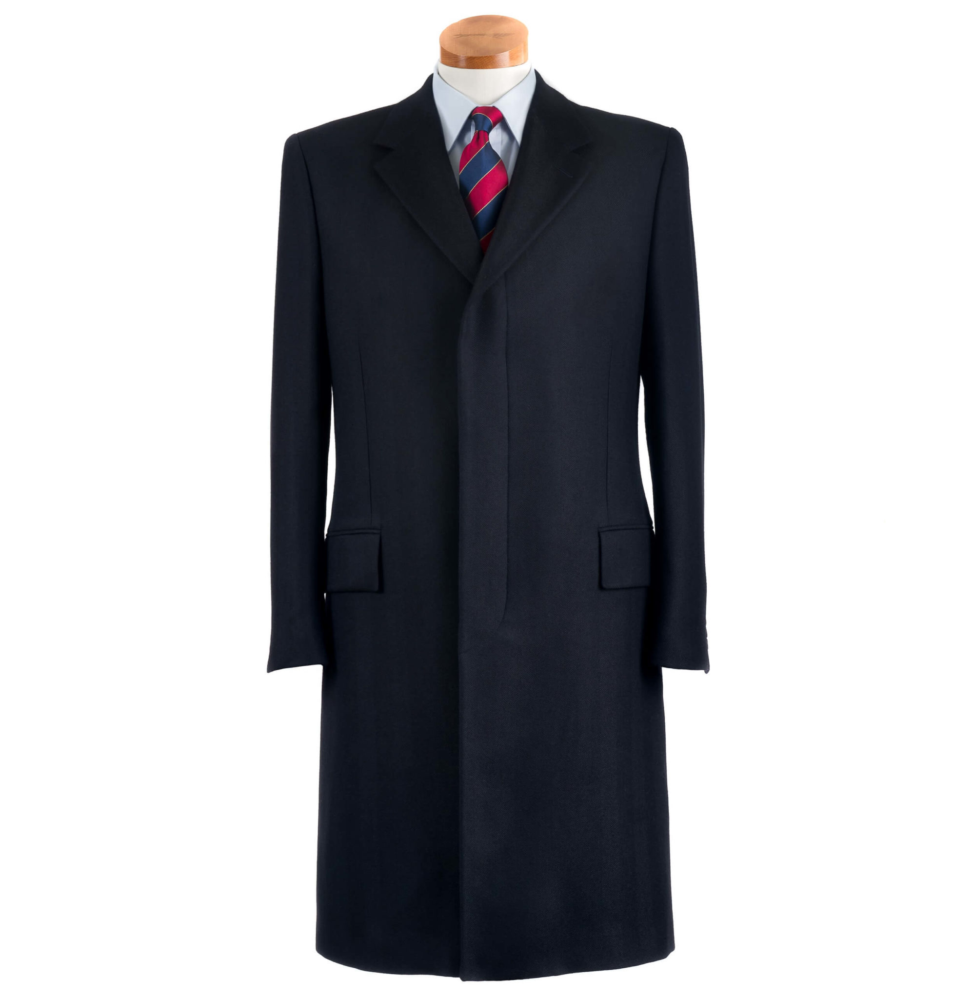 Navy Blue Woollen Overcoat - Dege & Skinner