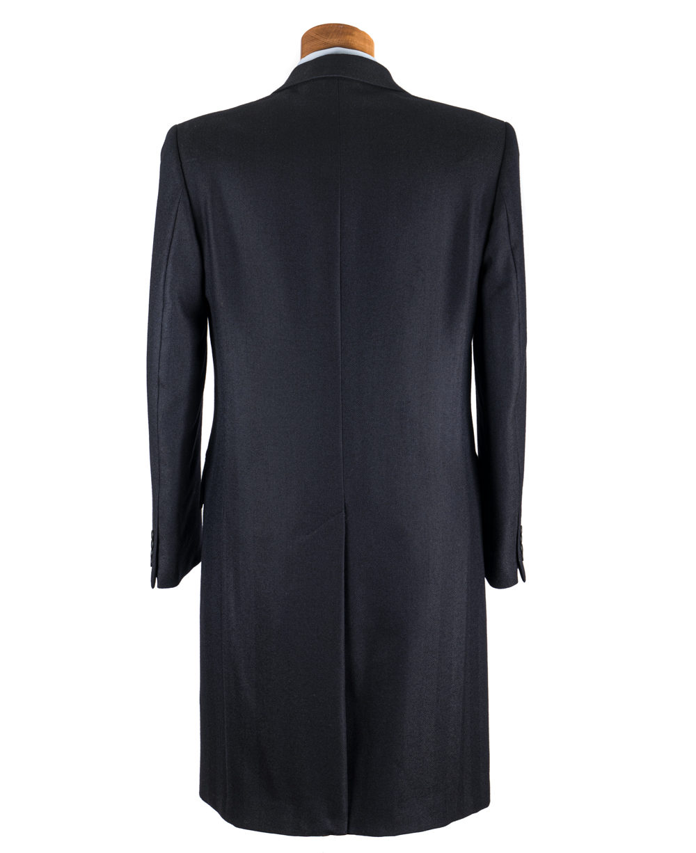 Navy Blue Woollen Overcoat - Dege & Skinner