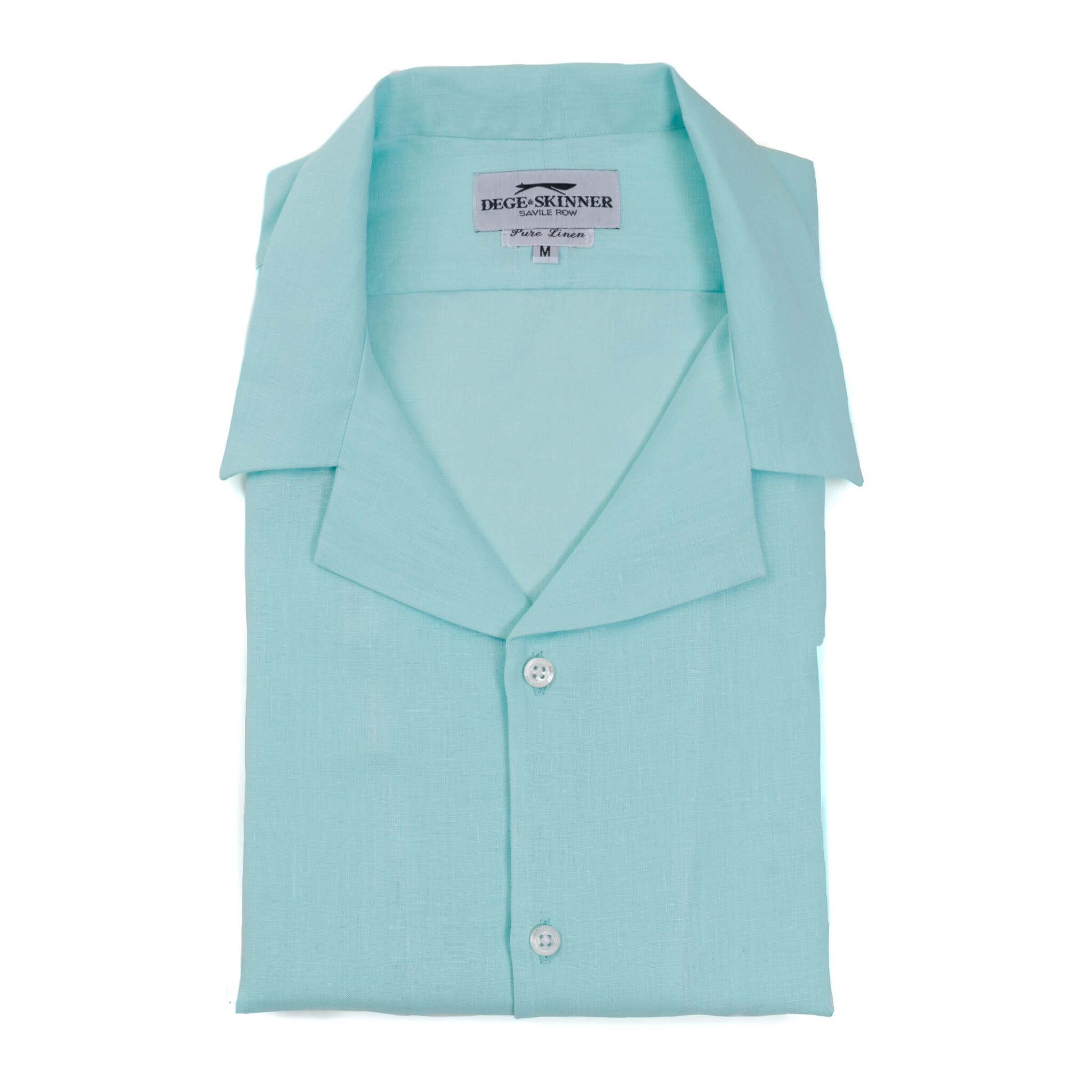 Mint Green Linen Short Sleeve-Shirt