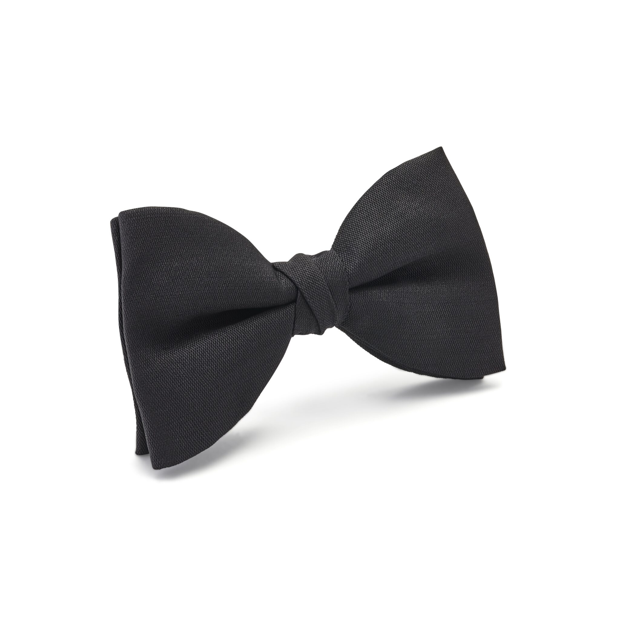Black Barathea Silk Bow-Tie, Self-Tie