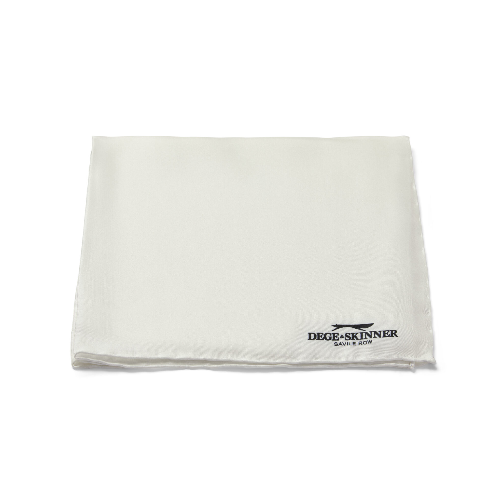 Silk Pocket Square, White