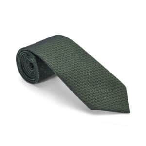 Green Interlocked Woven Silk Tie