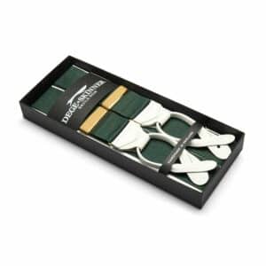 Dark Green Barathea Silk Braces