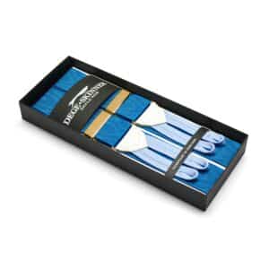 Royal Blue Moire Silk Dress Braces