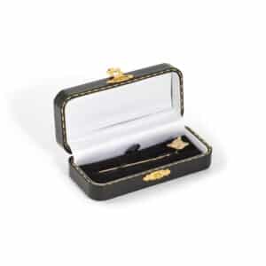 Gold Fox Tie Pin Inlaid With Diamonds