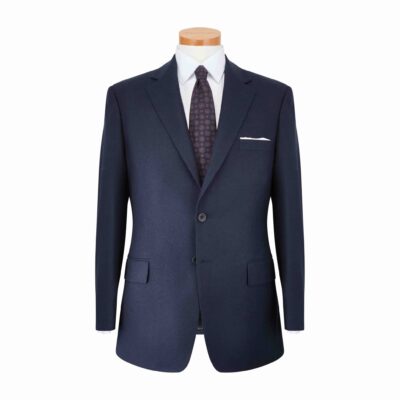 New! Navy Blue Flannel Single Breasted Two-Piece Suit